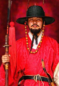 Korean-guard-20-Completely-painted-with-background-full-size--canvas-textured